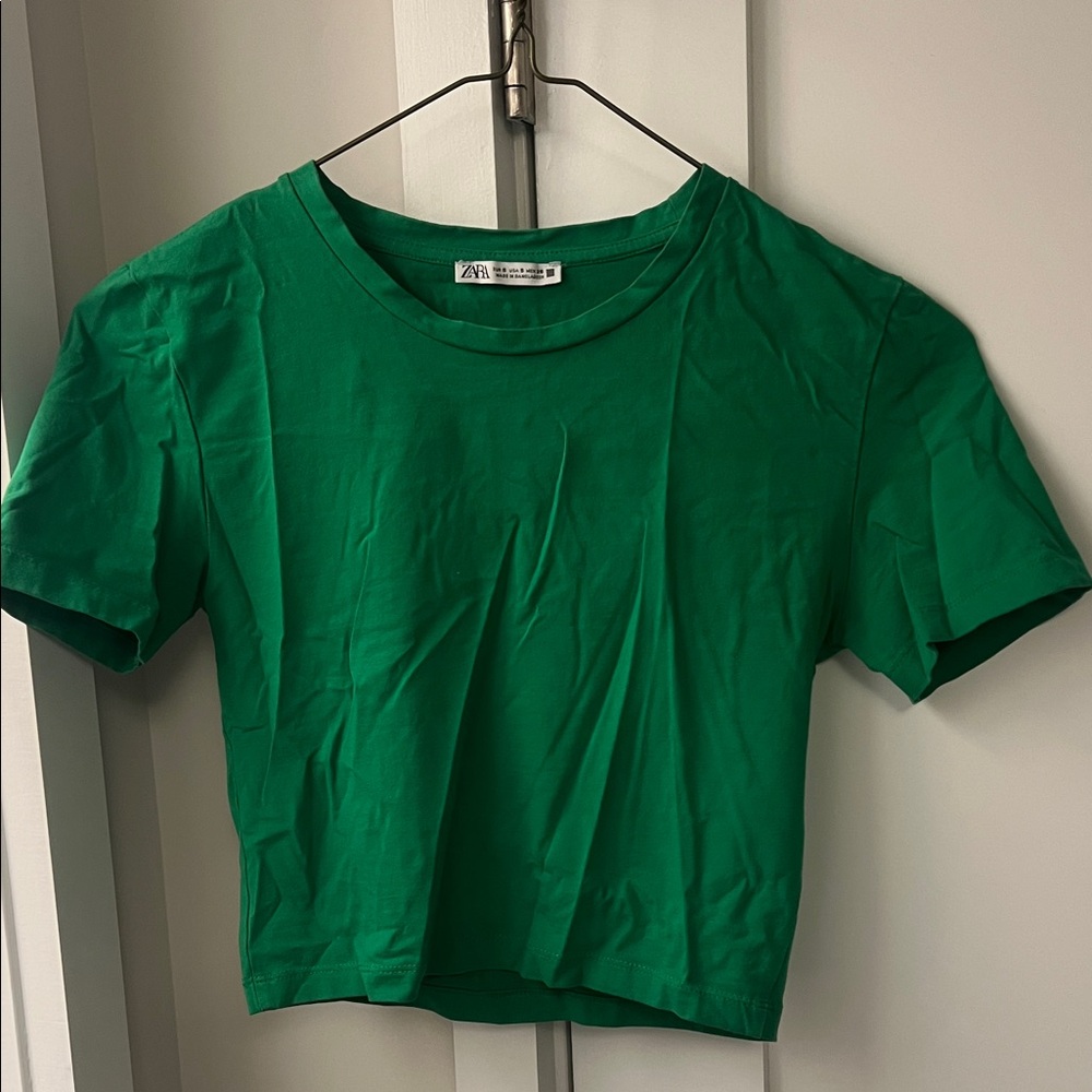 Zara Vibrant Green Crop Top